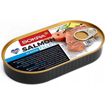 Sokra Losos filety vo vlastnej šťave 170 g