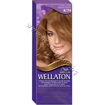 Wella Боя за коса Wellaton Intense Color Cream, 8/74 Caramel Chocolate, p/n WE-3000050 - Трайна крем-боя за коса за наситен цвят, карамелен шоколад (WE-3000050)
