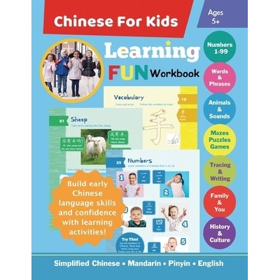 Chinese For Kids Learning Fun Workbook: Simplified Chinese Mandarin Pinyin English Bilingual Ages 5+ Law QueeniePaperback