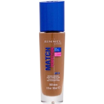 Rimmel London Match Perfection SPF15 течен фон дьо тен със средно покритие 30 ml нюанс 503 Mocha