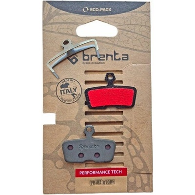BRENTA BIKE brzdové destičky organické MTB / silniční polokovové vhodné pro AVID CODE (2011-2014) CODE R, SRAM CODE RSC / R (2017), GUIDE RE BR123