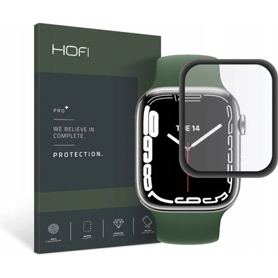 Hofi Хибридно стъкло за смарт часовник Apple Watch 7/8/9 (45mm) от Hofi Hybrid Pro+ - с черна рамка (9589046918452)