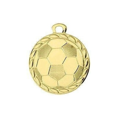Zlatá medaile průměr 32 mm fotbal zlatá