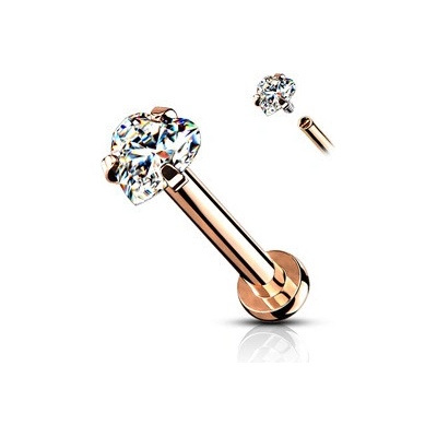 Šperky4U piercing do brady labreta cartilge LB1095RD-1208