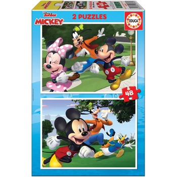Image 1 of Educa - Puzzle 2x48 Mickey and Friends - 40 - 99 piese