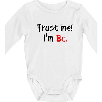 Trust me I´m Bc. Ver mi som Bc. Body dojčenské s dlhým rukávom biele