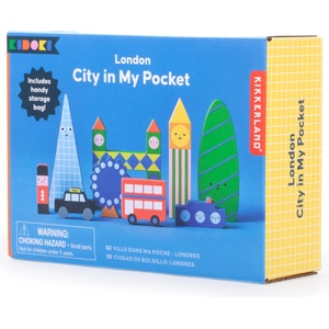 Kikkerland Дървен конструктор Kikkerland - London City in My Pocket, 9 части (KID35-F)