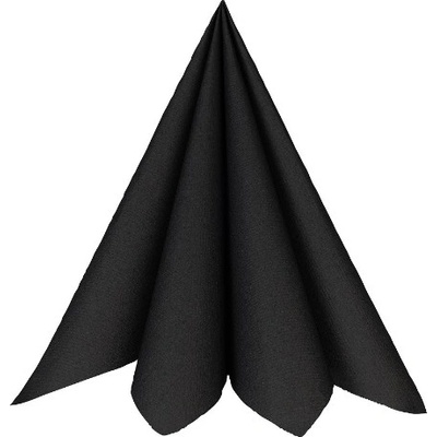 Airlaid ubrousky 50ks černé 40x40cm