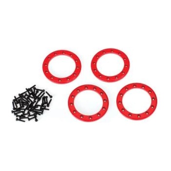Traxxas алуминиев Beadlock пръстен 1.9" червен (4)