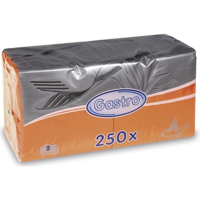 Gastro 85915 servítky 2V oranžové 250ks 24x24cm