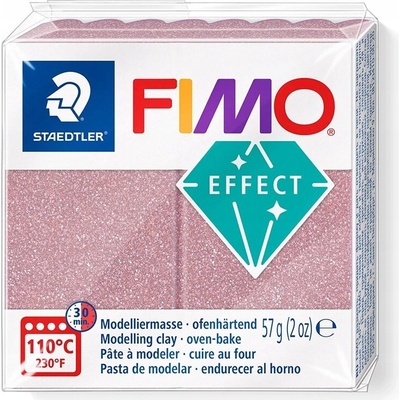 FIMO Termotvrdnúca modelovacia hmota Soft Effect trblietavá ružová