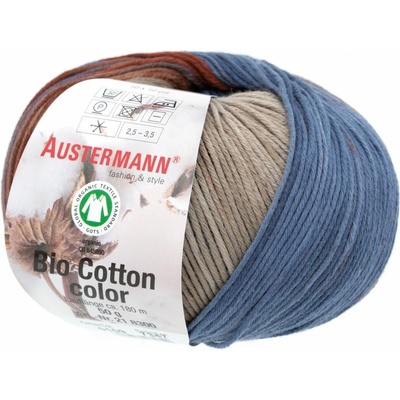 Austermann BIO COTTON COLOR - 100% organická bavlna - Ručně pletací příze Barva: 109 VINTAGE