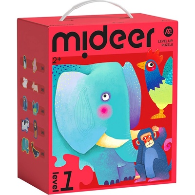 Mideer LEVEL UP! 01 Zvieratká 10v1 10v1 2,3,4,5 a 6 dielov