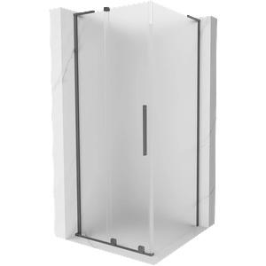 Mexen Velar L плъзгаща се душ кабина 110 x 110 cm, матирано стъкло, gun metal - 871-110-110-33-95 (871-110-110-33-95)