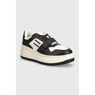 Маратонки Tommy Jeans TJW RETRO BASKET FLATFORM VELCRO в черно EN0EN02573 (EN0EN02573)