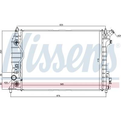 NISSENS 61668 Chladič, chlazení motoru (61668)