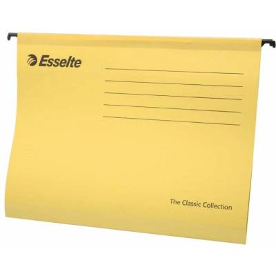 Папка ESSELTE Classic A/4 картон рециклиран жълт 25 броя/кутия 90314 (90314)