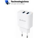 DeTech Зарядно DeTech 2xUSB A 5V/2.4A White (40541)