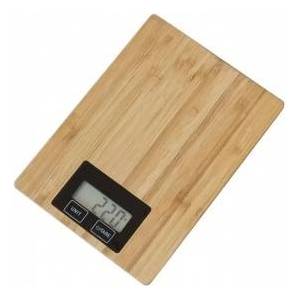 Platinet kitchen scale bamboo with display [44980]