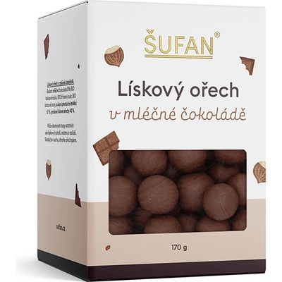 ŠUFAN Lískový ořech v mléčné čokoládě 170 g