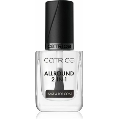 Catrice Allround 2-in-1 podkladový a krycí lak na nehty 2 v 1 transparentní 10.5 ml