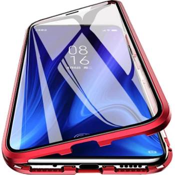 Pouzdro Beweare Magnetické oboustranné s tvrzeným sklem na Samsung Galaxy A23 / A23 5G - červené