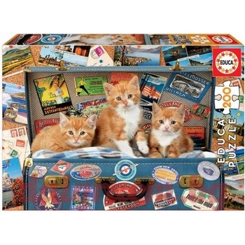 Image 1 of Educa Пъзел educa 18065 - 200 части - Пътуващи котета (edu18065)