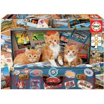 Educa Пъзел educa 18065 - 200 части - Пътуващи котета (edu18065)