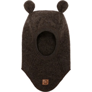 Mikk-Line Детска зимна шапка (beanie) Mikk-Line Kid's Wool Fullface with Ears Beanie - Dark Brown Melange - размер 86/92 (904-2682-0714)