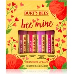 Burt's Bees Bee Mine балсам за устни в пчелен восък вкус Pomegranate, Strawberry, Dragonfruit Lemon, Watermelon 4x4.25 гр