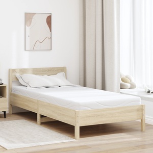 vidaXL Матрак Средно 90 x 200 cm Бяло (4106314)