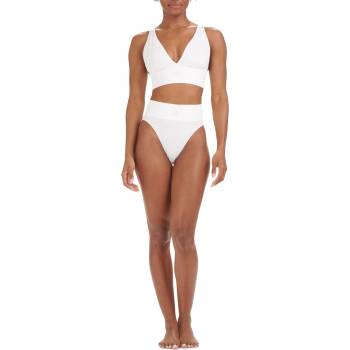 adidas Sport Active Seamless Micro Stretch Long Line Plunge Bra - White