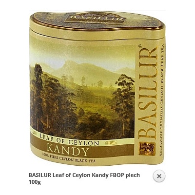 Basilur Leaf of Ceylon Kandy FBOP plech 100 g