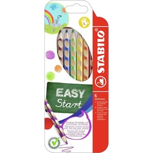 STABILO Комплект ергономични цветни моливи, Stabilo, EASYcolors right, 6 цвята, лява ръка (ST331/6)
