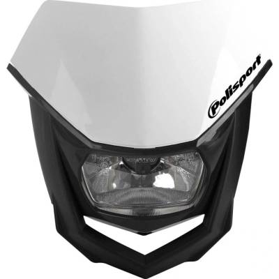 POLISPORT přední světlo model HALO (žárovka halogenová) barva bílá/černá