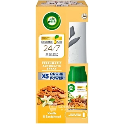 Air Wick Ароматизатор с пълнител Vanilla&Sandalwood, 250 мл
