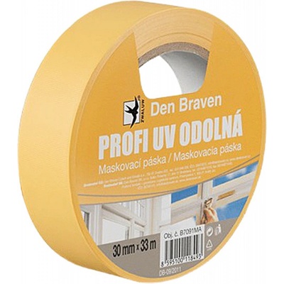 Den Braven Profi UV odolná maskovací páska 50 mm x 33 m žlutá