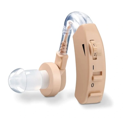 Beurer Слухов усилвател Beurer HA 20 hearing amplifier, Individual adjustment to the ear canal, Ergonomic fit behind the ear, 3 attachments to individually adjust to the ear canalFrequency range: 200 to 5000 Hz, Maximum volume 128 dB (64106_BEU)
