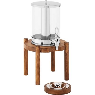 Royal Catering Dávkovač nápojů 7 l chladicí systém světlý dřevěný podstavec RCSD-1W2