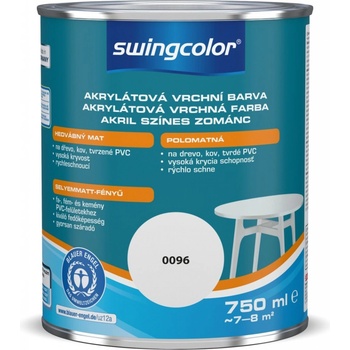 Swingcolor Biely krycí email 0,75 l stredne biela