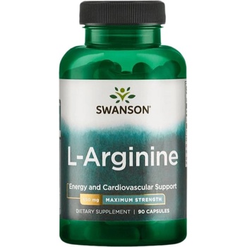Image 1 of Swanson L-Arginine 850 mg / Maximum Strength [90 капсули]