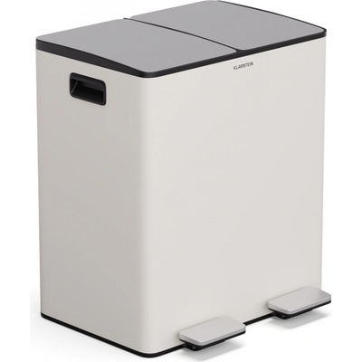 Klarstein EcoVista, odpadkový koš s kompostérem, 40 l + 3 l/koš + kompostér, Soft-Close KG28-40L-crem
