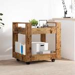 vidaXL Бюро количка Старо дърво 60 x 45 x 60 см Инженерна дървесина (881003)