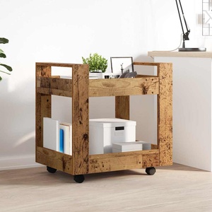 vidaXL Бюро количка Старо дърво 60 x 45 x 60 см Инженерна дървесина (881003)