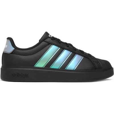 adidas dievčenská rekreačná obuv -Streettalk Jr core black/iridescent/cloud white
