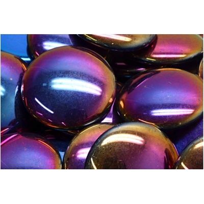 Skleněný kabošon 25mm černý sliperit – Zboží Mobilmania