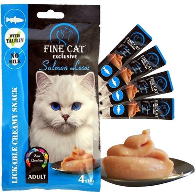 Fine Cat Exclusive krémová svačinka losos 4 x 15 g – Zboží Mobilmania