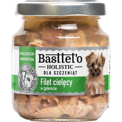 Basttet'o Holistické teľacie filé v želé pre šteňatá 130 g