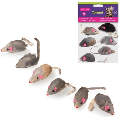 Hračky pro kočky Tommi Myška malá mix 6x5cm 03140