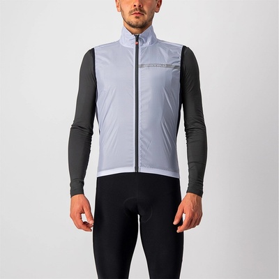 Castelli Елек Castelli Men's Squadra Windproof Packable Sleeveless Gilet - Silver